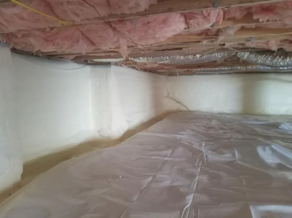 Crawl space encapsulation with closed-cell spray foam for Spray Foam Roofing in Waxhaw