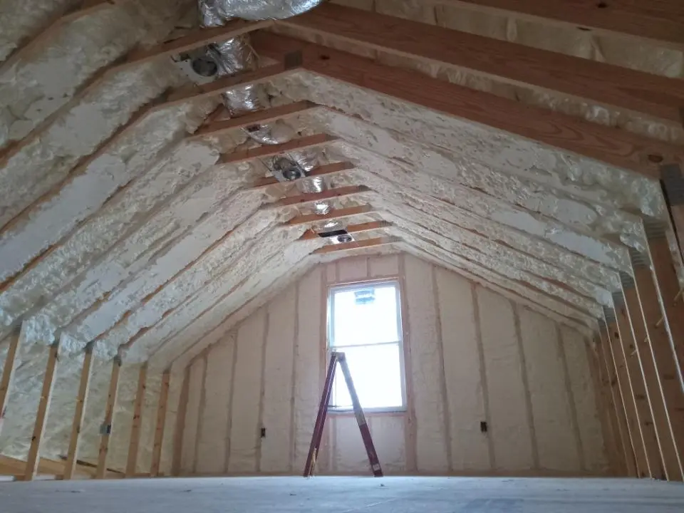 Spray foam roofing application for Crawl Space Insulation project in Waxhaw